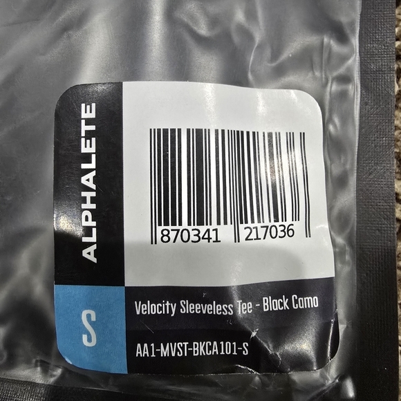 ALPHALETE VELOCITY SLEEVES TEE SIZE SMALL COLOR BLACK CAMO - Picture 6 of 6